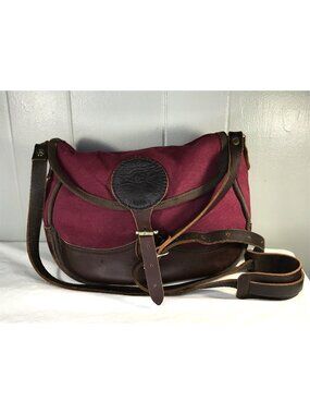 Duluth Pack Deluxe Shell Purse Maroon Medium Canvas Leather Crossbody USA